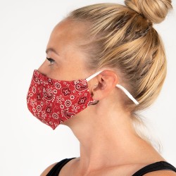 Clayre & Eef Washable Face Mask Red Cotton