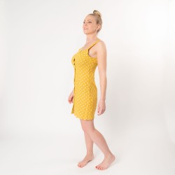 Juleeze Women's Dress Yellow Polyester Dots