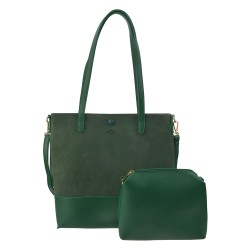 Melady Borsa a mano da donna 28x30 cm Verde Plastica Rettangolo