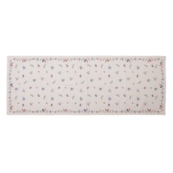 Clayre & Eef Chemin de table 50x140 cm Beige Bleu Coton Rectangle Poulet et coq