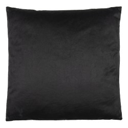 Clayre & Eef Decorative Cushion 45x45 cm Black White Synthetic Square Flowers