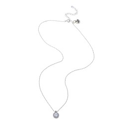 Melady 925 Silver Necklace Silver colored Metal Round