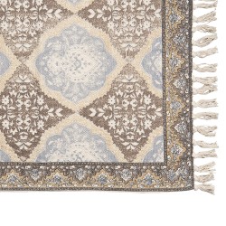 Clayre & Eef Rug 140x200 cm Blue Grey Cotton Rectangle