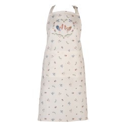 Clayre & Eef Ensemble textile de cuisine Beige Bleu Coton Poulet et coq