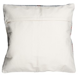 Clayre & Eef Housse de coussin 50x50 cm Bleu Rouge Coton Carré