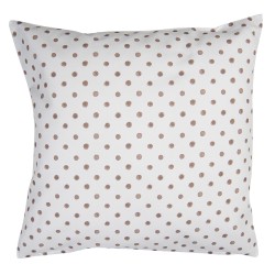 Clayre & Eef Cushion Cover 40x40 cm White Brown Cotton Square Rabbit