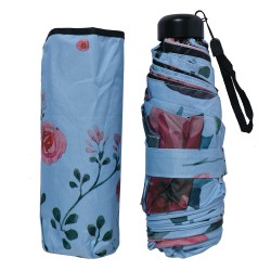 Juleeze Parapluie pour adultes Ø 92 cm Bleu Polyester Fleurs