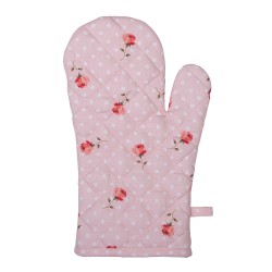 Clayre & Eef Ovenwant  18x30 cm Roze Paars Katoen Rozen