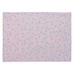 Clayre & Eef Tea Towel  50x70 cm Purple White Cotton Lavender