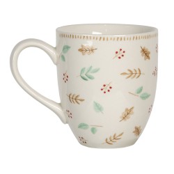 Clayre & Eef Tazza 200 ml Beige Marrone  Ceramica Rotondo Volpi