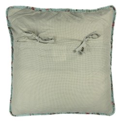 Clayre & Eef Housse de coussin 50x50 cm Turquoise Polyester Carré