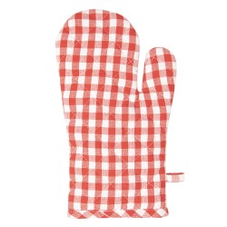 Clayre & Eef Presina da forno 18x30 cm Rosso Bianco  Cotone Mele