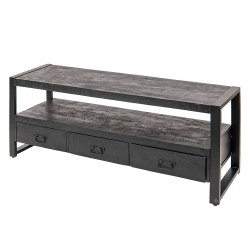 Clayre & Eef Meuble TV 150x45x60 cm Noir Bois