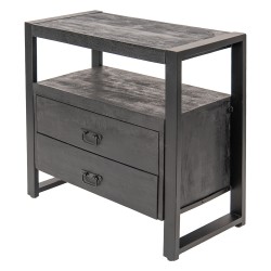 Clayre & Eef Commode 80x40x80 cm Noir Bois Rectangle