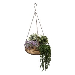 Clayre & Eef Suspension de plantes Ø 41x8/70 cm Marron Fer