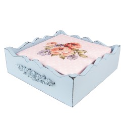 Clayre & Eef Tovaglioli Carta set di 20 33x33 cm (20) Rosa Carta Fiori