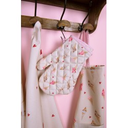 Clayre & Eef Kids' Oven Mitt 12x21 cm Beige Pink Cotton Ice Cream