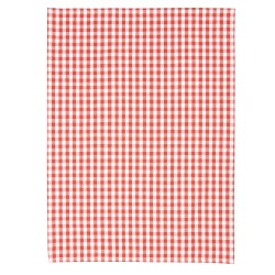 Clayre & Eef Theedoek  50x70 cm Rood Wit Katoen Ruit