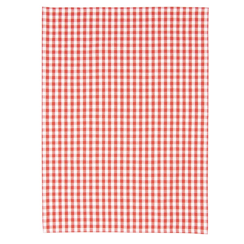 Clayre & Eef Asciugamani da cucina 50x70 cm Rosso Bianco  Cotone Rombo