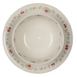 Clayre & Eef Piatto per la colazione Ø 20 cm Beige Rosa  Ceramica Rotondo Rose