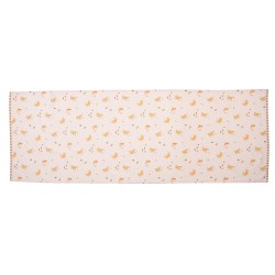 Clayre & Eef Tafelloper  50x140 cm Beige Katoen Croissant en koffie