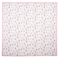 Clayre & Eef Tovaglia 100x100 cm Beige Rosa  Cotone Quadrato Farfalle