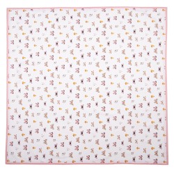 Clayre & Eef Tovaglia 130x180 cm Beige Rosa  Cotone Rettangolo Farfalle