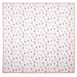 Clayre & Eef Tafelkleed  150x250 cm Beige Roze Katoen Rechthoek Vlinders