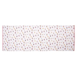 Clayre & Eef Tafelloper  50x140 cm Beige Roze Katoen Vlinders