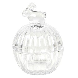 Clayre & Eef Glass jar Rabbit set 4 pieces