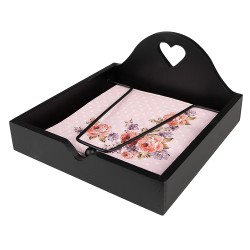 Clayre & Eef Serviettes Papier set de 20 33x33 cm (20) Rose Papier Fleurs