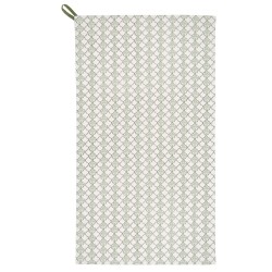 Clayre & Eef Theedoek  50x85 cm Groen Beige Katoen Ruit