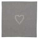 Clayre & Eef Cushion Cover 40x40 cm Grey Cotton Hearts Diamonds
