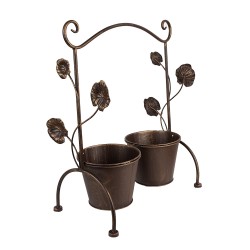 Clayre & Eef Pot de fleurs 40x20x47 cm Marron Fer