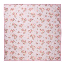 Clayre & Eef Tovaglia 100x100 cm Rosa Cotone Quadrato Rose