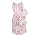 Clayre & Eef Kitchen Apron 70x85 cm Pink Cotton Roses