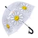 Juleeze Paraplu pour enfants Ø 65x65 cm Transparent Plastique Fleurs