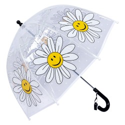 Juleeze Parapluie pour enfants Ø 65x65 cm Transparent Plastique Fleurs