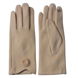 Juleeze Winterhandschuhe 9x24 cm Beige Polyester