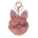 Juleeze Keychain Pom-pom Pink Plush Rabbit