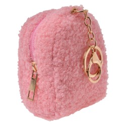 Juleeze Porte-clés petit pouchette Rose Peluche