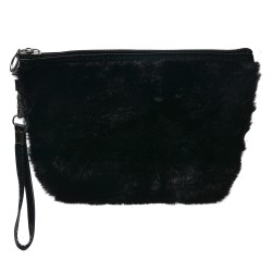 Juleeze Trousse de toilette pour femmes Coeur 23x13 cm Noir Synthétique Rectangle