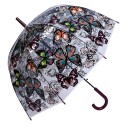 Juleeze Parapluie pour adultes 60 cm Transparent Plastique Papillons