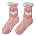 Juleeze Chaussettes de maison pour femmes one size Rose Synthétique Coeurs