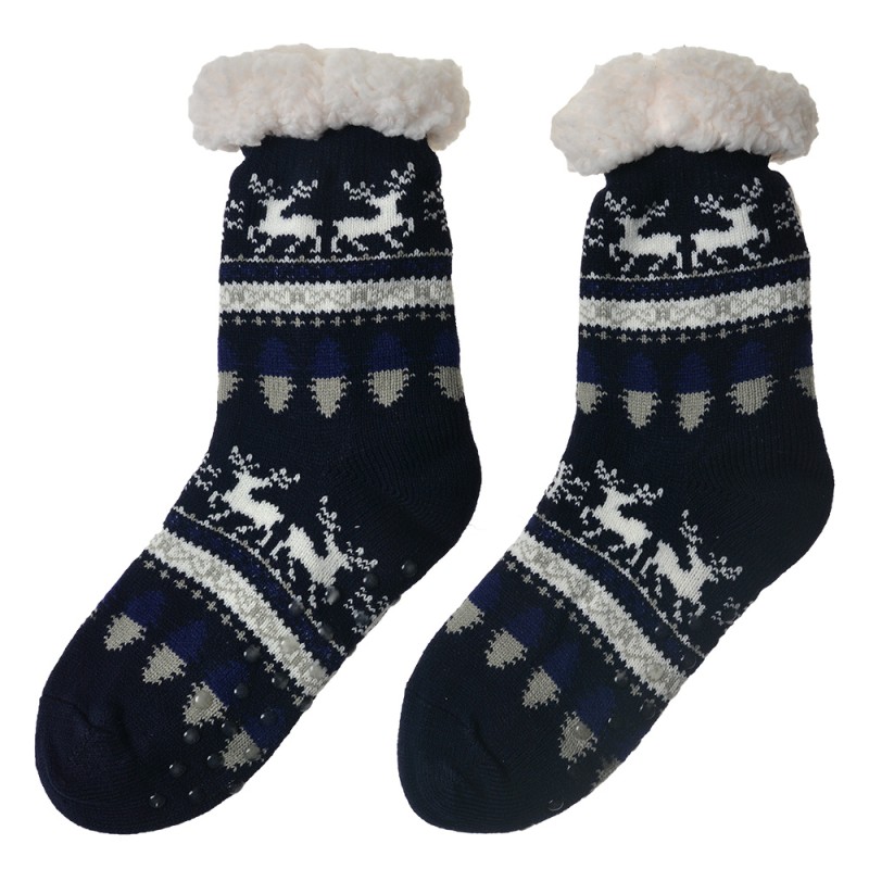 Juleeze Home Socks gentlemen one size Black Synthetic Reindeer