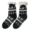 Juleeze Home Socks gentlemen one size Black Synthetic Reindeer