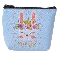 Juleeze Wallet 10x8 cm Blue Synthetic Rabbit