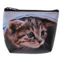 Juleeze Wallet 10x8 cm Grey Synthetic Cat