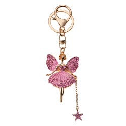 Juleeze Keychain Fee Pink Metal