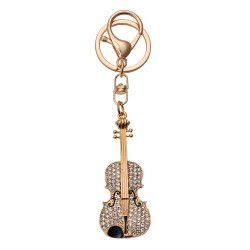 Juleeze Keychain Violin Silver colored Metal